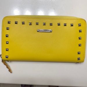 Rebecca Minkoff yellow studded wallet